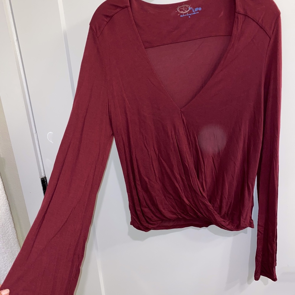 long sleeved crop top / blouse